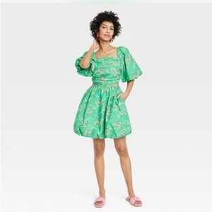 NWT a new day Green Floral Mini Dress size XL